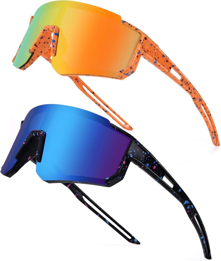 Kids Baseball Sunglasses - Youth Baseball Sunglasses for Boys Girls - Sports Softball Shades Age 4-10