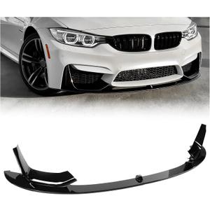 Front Lip For BMW M3/M4 (2015-2020 F80, F82, F83) MP Style Gloss Black