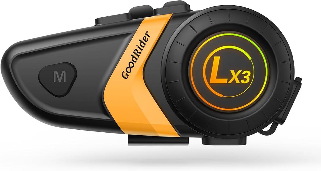LX3 Bluetooth Motorcycle Helmet - Clear Sound, CVC Noise Cancellation, 1200mAh 120h Play Time, IP67 Waterproof (Orange)