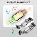 Front Rear Catalytic Converter Compatible with 2011-2019 Chrysler Town & Country Dodge Grand Caravan Journey Avenger 200 3.6L Replace 674121 Without Heat Shield Bracket (EPA Compliant)