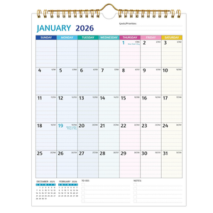 Wall Calendar 2025-2026 – May 2025 - Dec 2026, Calendar 2025-2026 Wall, 20 Monthly Calendar, 8.5 x 11 In, 2025 Small Calendar, Ruled Blocks, Thick Paper, Holidays, To-do ＆ Notes, Great for Organizing