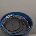 24,21,11 Inch Large Plastic Planters with Drainage Hole and Saucer - Set of 3 Tall Plant Pots Indoor Flower Pot Tall Round Planters Outdoor Large Tall Planter (Dark Blue)