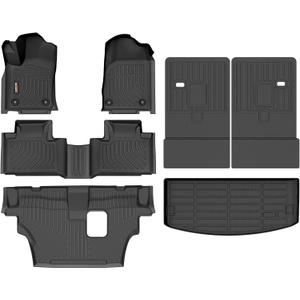 Binmotor-Floor Mats & Cargo Liner for Dodge Durango 2016-2024 2025 2026 (7 Seats) All Weather Mats Durango Cargo Trunk Mat Accessories for Durango GT, GT Plus, R/T, R/T Plus, R/T Premium