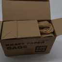XPCARE 100 Pcs Small Kraft Paper Bags with Handles, Bulk Shopping Bags, 5.25x3.25x8.25'' Brown