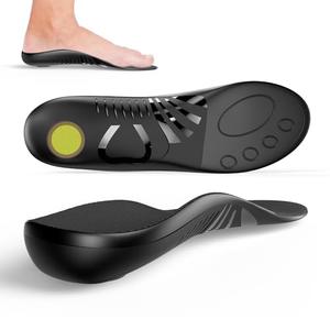 220+ lbs Heavy Duty Support Insoles - Welnove Plantar Fasciitis Insoles with High Arch Support Orthotic Inserts for Flat Feet Standing All Day Work Boot Insoles for Men 14-16.5