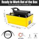 Air Hydraulic Pump, 10,000 PSI, NPT 3/8" Outlet & 1/4" Inlet, Foot Pedal Hydraulic Pumps for Hydraulic Press, Rams & Frame Machine