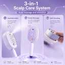 Electric Spray Air Cushion Massage Comb, Upgraded 5 in 1 Rechargeable Air Cushion Hair Brush, Retractable Self-Cleaning Steam Brush for Frizzy Hair & Scalp Care, Anti-Static & Detangling (Purple)