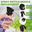 M METERXITY 12-Pack Spray Bottle Nozzle Replacement, Plastic Mini Trigger Spray Nozzle Head with Tube for 20-410 Neck Size/Garden/Home, Fine Mist Stream Sprayer [Black, Head Only]