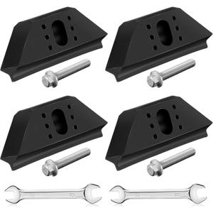 Meonum 4 Pack Base Clamp Car Battery Hold Down Kit, Car Accessories Battery Tie Down Bracket with Stainless Steel Bolt Kit, Compatible with Select GM Models 14005061