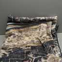 Black Farmhouse Washable 8x10 Area Rugs for Living Room, Bedroom, Dining Room Kitchen Table Rug for Under Table, Office, Dark Charcoal Tumble Stain Resistant Non-Slip Large Washable (8x10 Black/Multi)