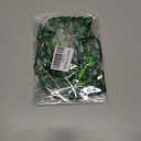 2 x 2PCS Green Shamrock Hair Ties for Women Girls, St Patrick's Day Hair Accessories for Thick Hair, Dark Green Clover Leaf Hair Ties, Long Tail Hair Ties Hair Cuff for Irish Day Parade Party