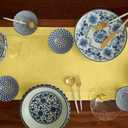 Solino Home Linen Sunshine Yellow Table Runner 72 Inches Long - 100% Pure Linen Double Hemstitch Table Runner 14 x 72 Inch for Dresser, Dining, Spring, Summer