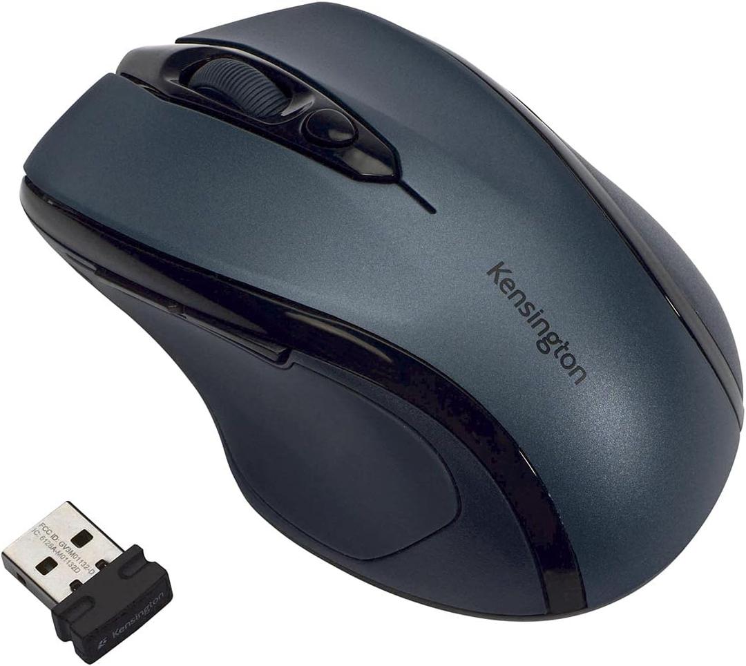 Kensington Pro Fit Mid-Size Wireless Mouse, Graphite Gray (K72423AM)