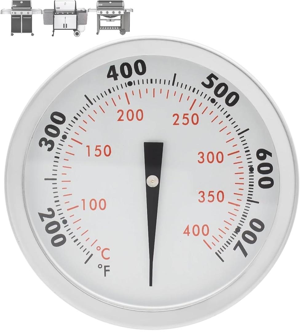 67088 67731 Accurate Lid Grill Thermometer for Weber Genesis Grill Replacement Genesis E310 E330 S330, Thermometer Gauge for Most Weber Genesis Parts GS4 2 &Summit SER, 2 3/8" Dia