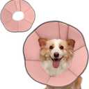 MAXFUT Dog Cone Collar,Soft Cone for Dogs to Stop Licking After Surgery,Non Inflatable Dog Donut Cone (Pink, XXL)