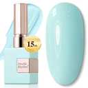 Double Rhythm Translucent Gel Polish Sheer Neutral Natural Light Milky Same Color Same Bottle 15ML Jelly UV Nail Polish Nail Art DIY at Home (Pale Blue-A1031)