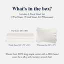 Brooklinen Luxury Sateen 4 Piece Sheet Set - 100% Cotton Bed Sheets, Soft & Durable Full Size Sheets Set in Cream, Oeko-TEX Certified Bedding Set, 1 Fitted Sheet, 1 Flat Sheet, 2 Pillowcases