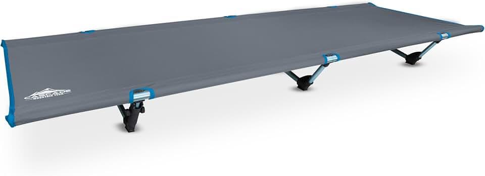 Cascade Mountain Tech Portable Ultralight Camp Cot - Grey and Blue