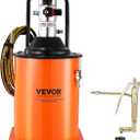 VEVOR Grease Pump, 5 Gallon Air Grease Pump with 13 ft High Pressure Hose and Grease Gun, 20L Pneumatic Grease Pump with Wheels, Portable Lubrication Grease Pump
