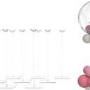 YALLOVE Clear Acrylic Tabletop Balloon Stand Kit, 15.75 Inch 10 pack Ballon Stick Holder with Base for Centerpiece Party Decoration (Balloons Not Included)