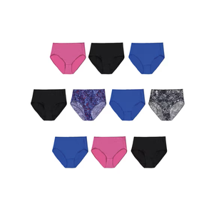 Hanes womens Cool Comfort Microfiber Underwear, 10pack Briefs, 10 Pack  Assorted 1, 7 US