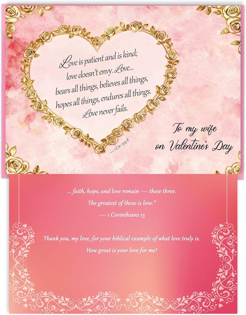 2 x Christian Valentine's Card for Wife, Funny Valentine's Cards Gifts for Wife from Husband (215)