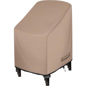 ULTCOVER Stackable Patio Chair Cover – Waterproof Outdoor Stack of Chairs Cover Fits Up to 26W x 34D x 45H inches