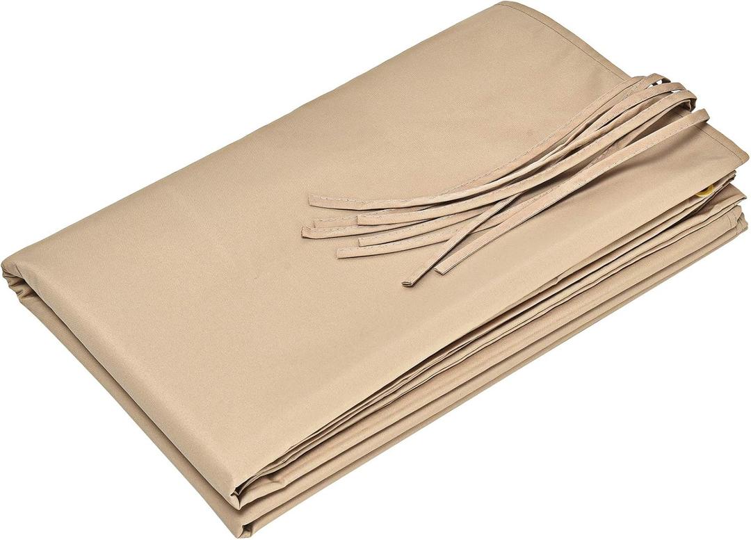 Tangkula 17x7 Ft Universal Pergola Replacement Canopy, Outdoor Canopy Shade Cover w/ 6 Copper Grommets & 4 Straps, Sun-protective Polyester Replacement Cover for Pergola Structure (Cover Only) (Beige)