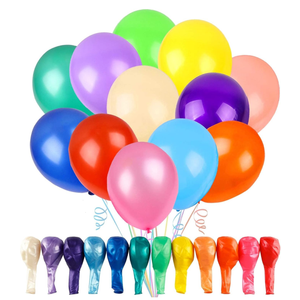 12 Balloons Assorted Color 12 Inches Rainbow Latex Balloons, 12 Bright Color Party Balloons for Birthday Baby Shower Wedding Party Supplies Arch Garland