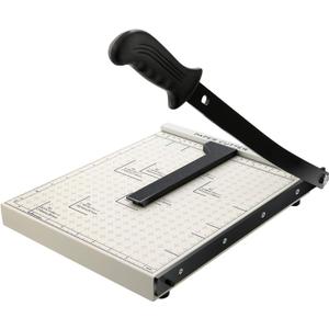 Paper Cutter for Cardstock Heavy Duty 12 inch, 12" Cut Length Guillotine Paper Trimmer for Cardstock Metal Base, for Home Office Classroom School
