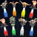 36 PCS Dinosaur Party Favors Dino LED Light Up Finger Lights, Glow in the Dark Jungle World Park Party Finger Flashlight Bulk Animal Theme Toy Goodie Treat Bags Stuffers Forest Birthday Party Supplies