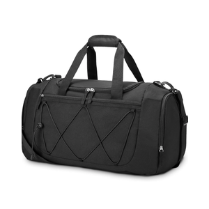 Vorspack Gym Bag for Men - 21 Inches Duffle Bag for Travel Lightweight Duffel Bag with Shoe Compartment Personal Item Travel Bag Weekender Bag for Travel Sports Gym - Black