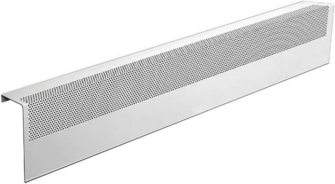 Baseboarders Basic Series 3 ft (36 in) Galvanized Steel Slip-On Baseboard Heater Cover, Rust Resistant, White, for Hydronic Hot-Water Systems