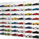 for 48 pcs 1/64 Scale Matchbox Wheels Toy Car Display Case Holds 48 Toy Cars Hot Storage Wall-Mounted Acrylic Organizer Stackable Clear Dustproof Display Box Container Shelf for Collectors - 6 Pack,8