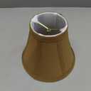 Aspen Creative 30274-2A, Bell Clip-On Chandelier Lamp Shade, Beige, 3" Top x 5" Bottom x 4" Slant Height, Set of 1
