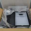 BALEINE 12 Pack Stackable Shoe Storage Boxes Fit Size 11, Thickened Clear Shoe Box Bins with Lids, Plastic Foldable Organizer Sneaker Storage Containers (X-Large, Black)