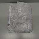 Room Curtains, House Curtains with Flowers Pattern Silver Grey Curtains Modern Polyester 2 Panel