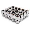 Set of 100 7/ 16" x20 Extra Thread Lug Nuts, 1.42" Tall 3/ 4" Hex Conical Seat Lug Nuts, Chrome