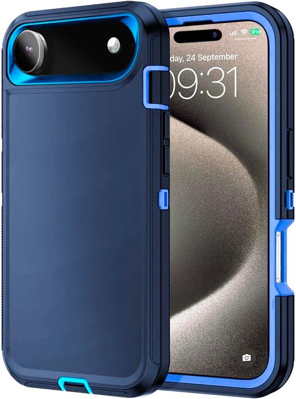 ENTRONIX Phone Case Compatible with iPhone 17 Air  [Heavy Duty] Shockproof Triple Layer Protection Rugged Cover, Navy