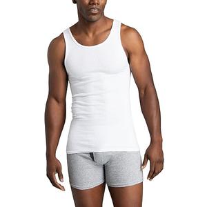 Fruit of the Loom Men's Sleeveless Tag Free Moisture Wicking Tank A-Shirt (4 Pack - White) XXL