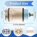 Dreyoo Single Function Pressure Balance Cartridge Replacement for RP70538/RP73625, Shower Cartridge Compatible with Peerless/Delta Single Handle Tub/Showers Faucet (Check Valve Included) (1 Pack)