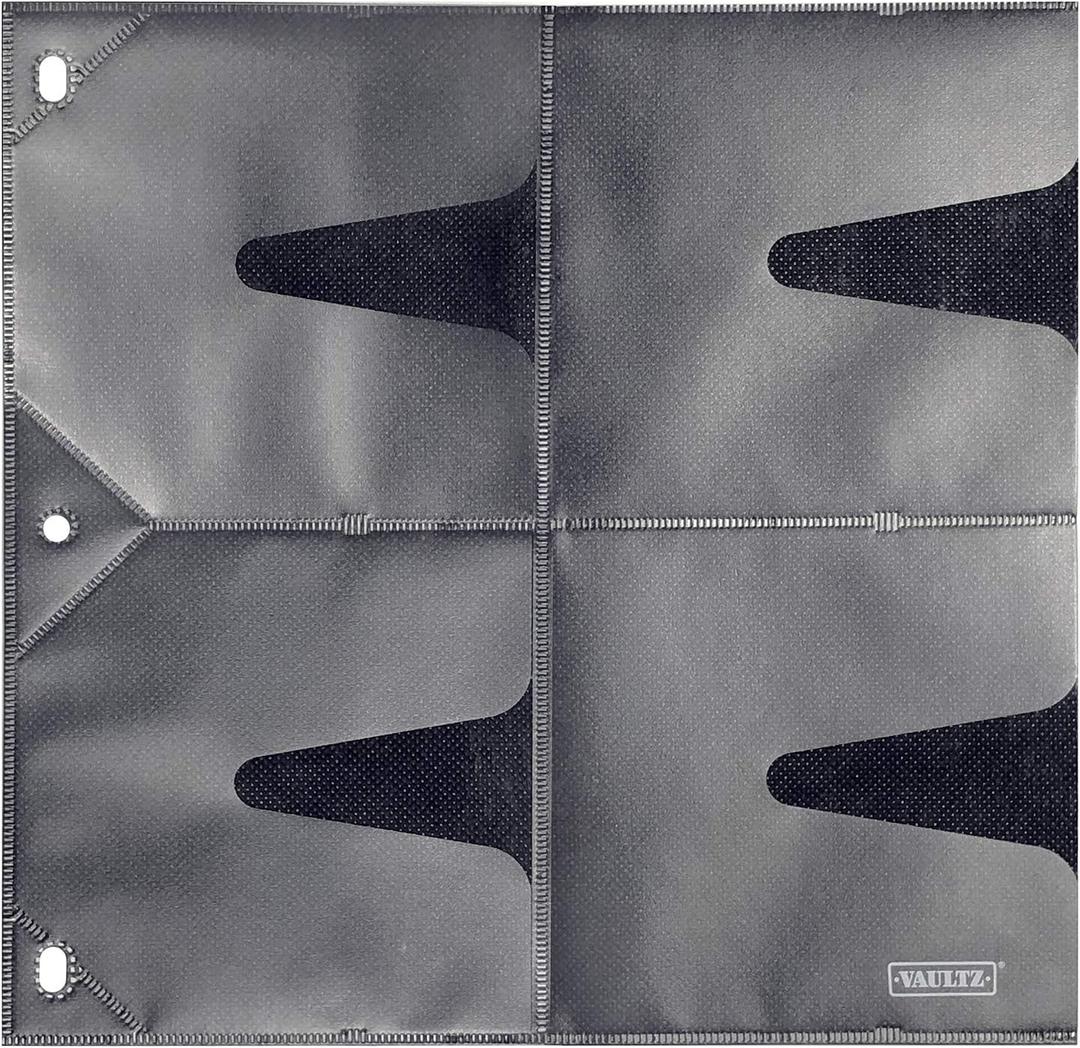 Vaultz CD Binder Pages, 8 CD Capacity per Sheet, 25 Sheets per Box, Clear and Black (VZ01401)