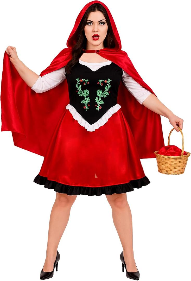 fun shack Adult Little Red Riding Hood Costume Women, Halloween Costumes for Women Little Red Riding Hood (Small)