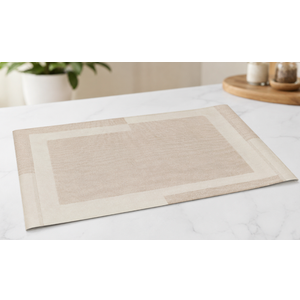 Bosap Beige Bath Mat
