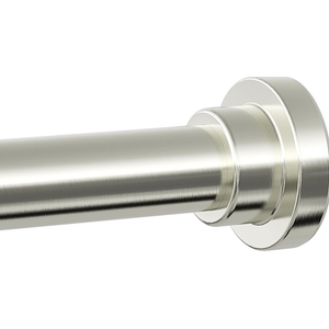 Shower Curtain Rod, 1" Diameter Heavy Duty Tension Shower Rod, Non Slip Adjustable 28-74 inch No Drill Shower Curtain Rods Spring Tension For Bathroom, Shower Stall, No Rust, Brushed Nickel