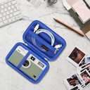 Canboc Carrying Case for Kodak EKTAR H35/ H35N/ Kodak Snapic A1 Film Camera, H35/ Snapic A1 Film Camera Bag, Zipper Mesh Pocket fits Batteries, USB Cable, Blue (Case Only)