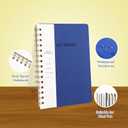 Spiral Notebook-5.75" x 8.125" College Ruled Journal with Inner Pockets and 160 Pages,PU Leather Cover Business Journal, Twin-Wire Binding Notebook Perfect for Office & Home School Supplies 6 pack Navy Blue