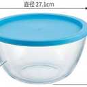 Glass Sourdough Mixing Bowls with Lids, 2-Pack Large Capacity Clear Bowls, 4.76 Quart for Bread Making, Perfect for Mixing, Proofing, Storing Dough