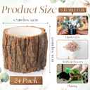 24 Pcs Wooden Vase for Centerpieces Wedding Flower, 4.7 Inch
Fall Table Centerpieces Decor, Rustic Farmhouse Planter Box, Thanksgiving Tree Bark Stump Buckets Pots for Garden Baby Shower