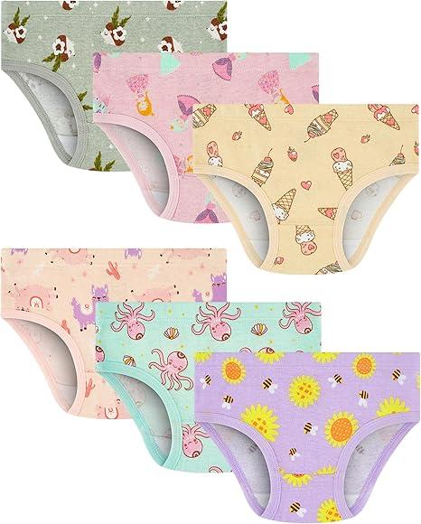 100% Cotton Girls Underwear Tagless Comfort Toddler Panties (6-Pack) 6Y 100% Cotton Girls Underwear Tagless Comfort Toddler Panties (6-Pack) 6Y